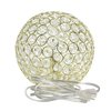 Lalia Home 8 Contemporary Metal Crystal Round Sphere Glamourous Orb Table Lamp, Gold LHT-3009-GL